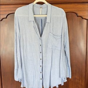 Free People Button Down flows top